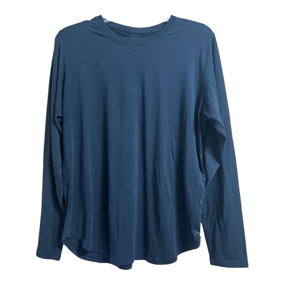 New Balance Women’s Open Back Long Sleeve Running Tee, Dark Gray